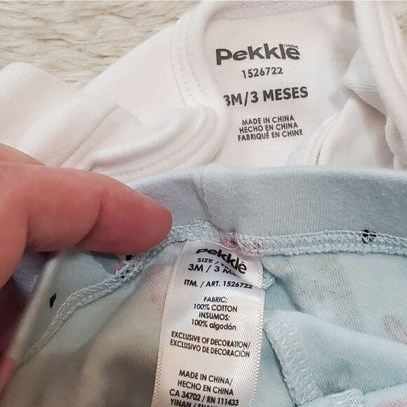 Pekkle Baby Onesie and Pants Llama Matching Set, 100% Cotton, Size 3 Months - Picture 2 of 5